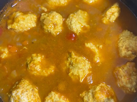 鶏のミートボールカレー